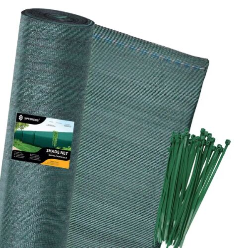 Springos Shading net, 140 g/m2, 90%, 1,5x50m - Green