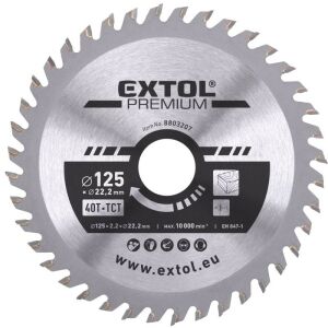 Panza de ferastrau circular Extol, SK, 125x2,2x22,2mm, 40T