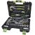 Extol Craft szerszámkészlet, nyitott tokban a szerszámokkal