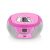 GoGEN BOB AND BOBEK gyerek CD-s rádió, 2 x 0,8 W, Bluetooth, karaoke, mikrofon, MP 3, USB, AUX bemenet, rózsaszín 125390658