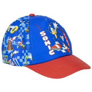 Czapka z daszkiem Sonic the Hedgehog dla dzieci, niebiesko-czerwona - Sonic