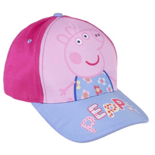 Czapka baseballowa Peppa Pig dla dzieci, różowo-niebieska, widok z przodu