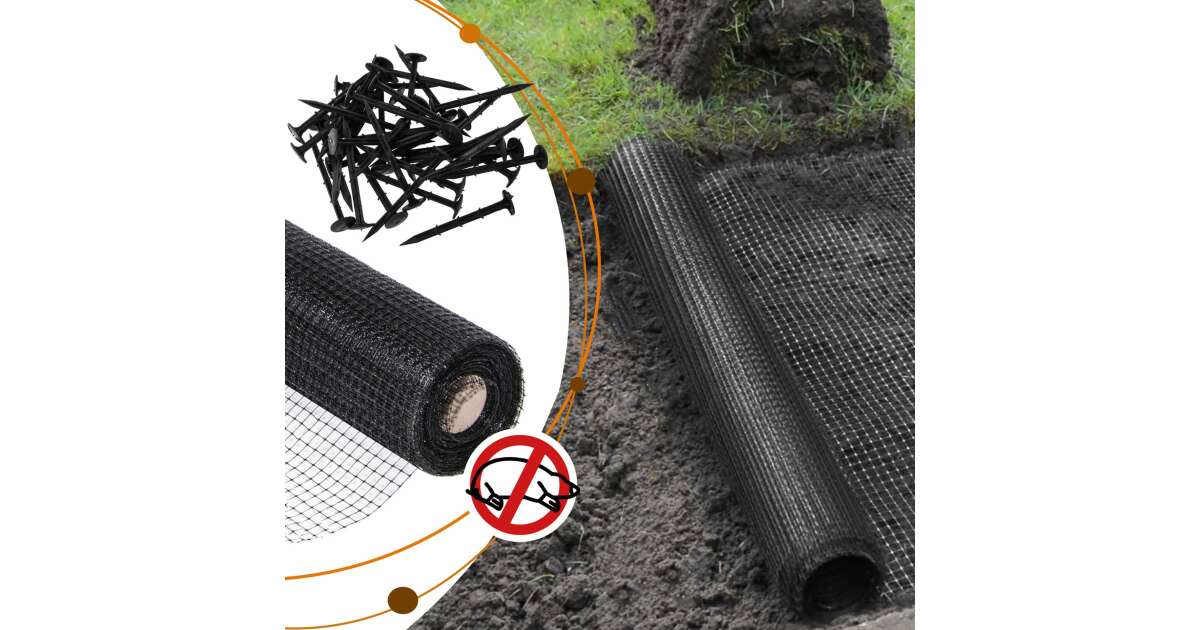 Springos Vakondháló 2mx200m, 30g/m2, fekete 41307799