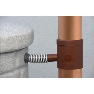 Barna ereszcsatornaszűrő esővízgyűjtőhöz, Standard modell, 32 mm-es csatlakozószetthez csatlakoztatható, 68-100 mm átmérőjű ereszcsatornákhoz alkalmas - Kertépítés