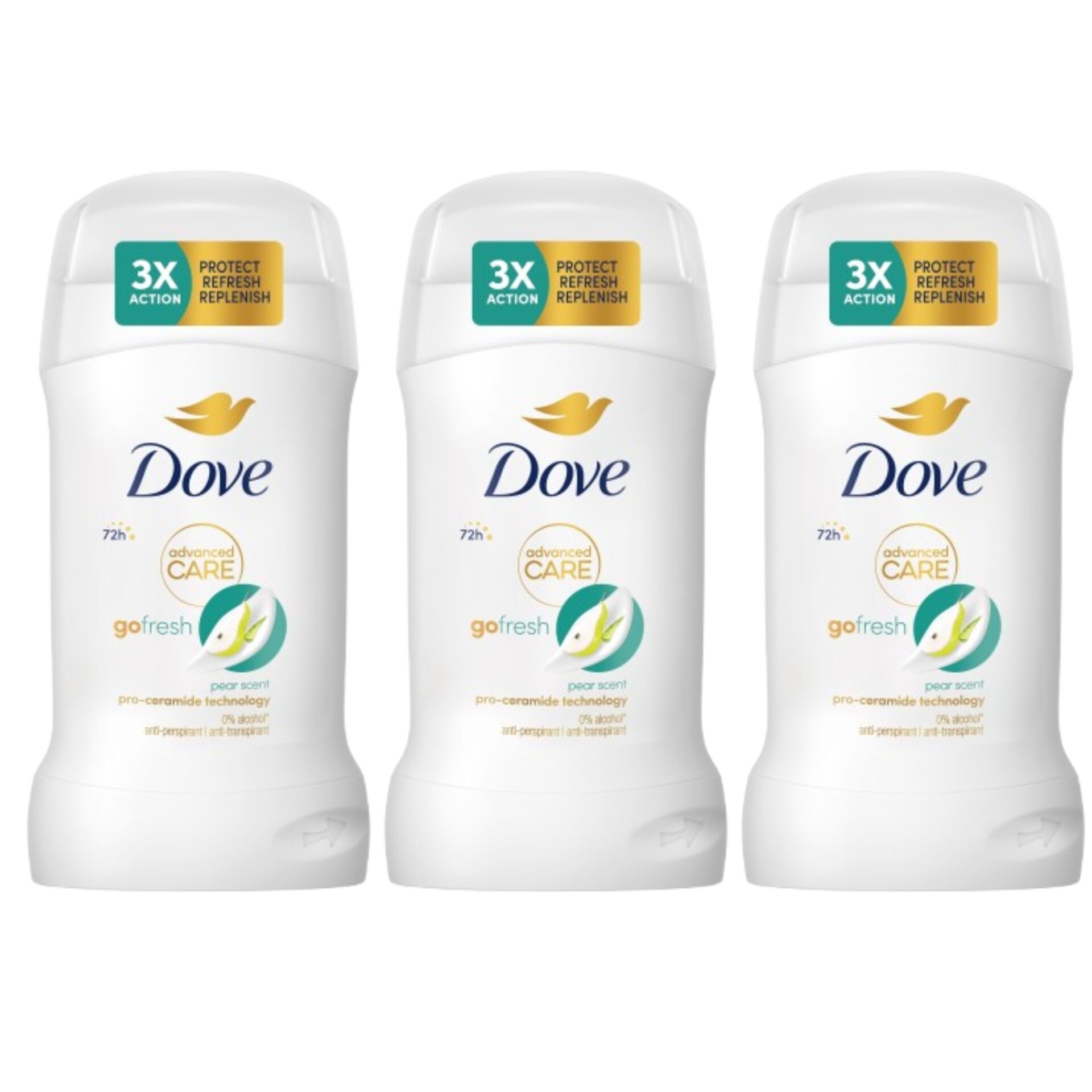 E-shop Antiperspirant Dove Advanced Care Go Fresh s vôňou hrušky 3x50 ml