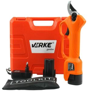 Безжична електрическа ножица за резитба Verke Garden 16.8V с 2 батерии, капацитет на рязане 28mm - Градински инструмент