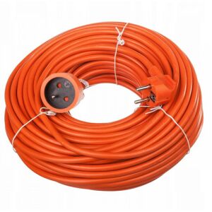 Cablu de prelungire pentru grădină Kraft&Dele de 30 de metri, portocaliu, cu o priză, 3 x 2,25 mm2 - Lămpi și iluminat