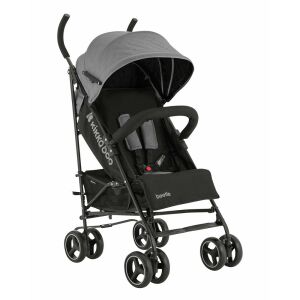 Kikkaboo Beetle stroller in grey and black, lightweight and compact - Stroller and Car Seat