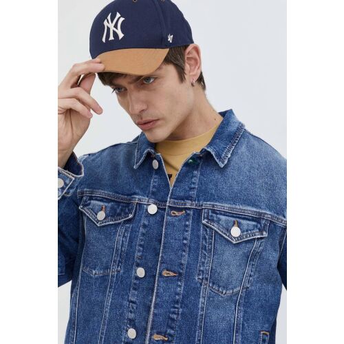 Tommy Jeans kék farmerdzseki férfiaknak, elülső nézet