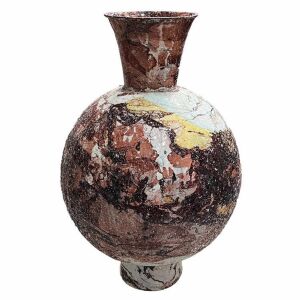 Акварелна метална ваза, 46 см, многоцветна