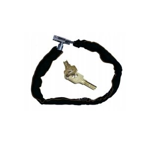 Lopásgátló kerékpárlánc, 2 kulcs, 80 cm, karcolásgátló, fekete 125421752 - Kerékpár zár