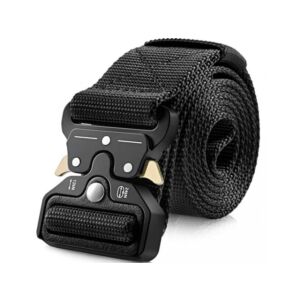 Taktikai túlélőöv, 130 cm hosszú, 3,8 cm széles, fekete