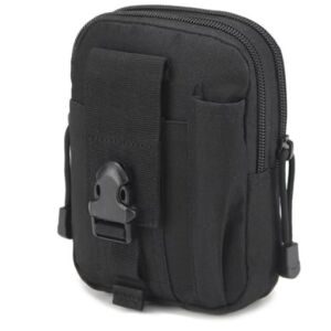 Katonai taktikai csípőöv táska, poliészter, fekete