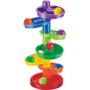 Színes műanyag golyópálya játék kisgyermekeknek, spirális pályával és 7 golyóval - Golyópálya