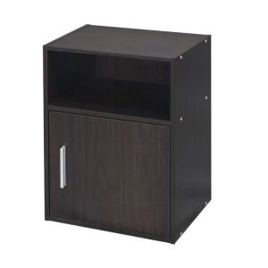 Éjjeliszekrény polccal és ajtóval, fa, 36x28x50cm, barna