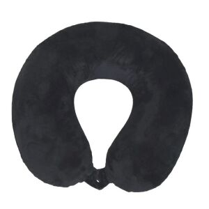 Čierna cestovná opierka hlavy z pamäťovej peny, ergonomický dizajn pre pohodlné cestovanie - Cestovné vankúše