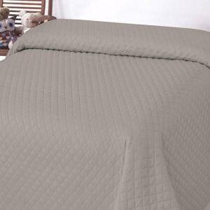 Bézs és taupe színű, kétoldalas ágytakaró, gyémánt mintával, 220x240cm, franciaágyhoz - Ágytakaró