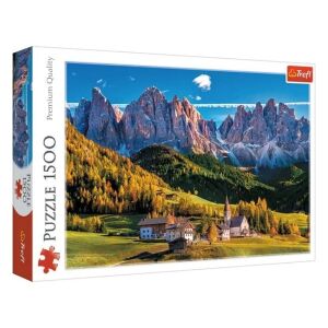 Puzzle Tájkép Dolomitok hegység Olaszország, 1500 darab, 85x58cm