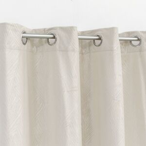 Perdele de blocare a luminii de culoare crem cu model de frunze și inele, 140x260 cm - Design interior
