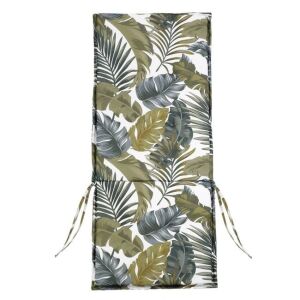 Poduszka na krzesło ogrodowe z tropikalnym wzorem liści, 93x43 cm, wodoodporna, wielokolorowa - Meble ogrodowe