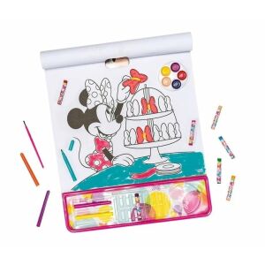 Sada na maľovanie Minnie Mouse Giga Block 5 v 1 s rolovateľným papierom, fixkami, farebnými ceruzkami, farbami a nálepkami - Brožúry s aktivitami, maľovánky