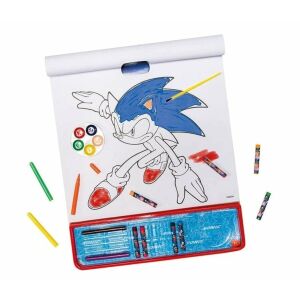 Színező készlet Nagy színezőblokk, Sonic modell, 5 az 1-ben, tartozékokkal, 3 éves kortól, 35x1x42 cm, 35x1x42 cm
