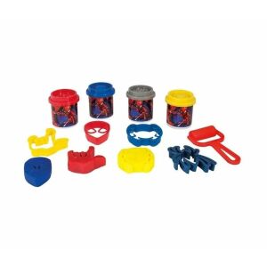 Zestaw Play-Doh Spidermana z 4 pojemnikami i 5 akcesoriami, w tym wycinakami i wałkami - Gry i sprzęt na świeżym powietrzu