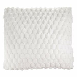 Perna decorativă de culoare crem cu model de fagure, 60x60 cm - Design interior