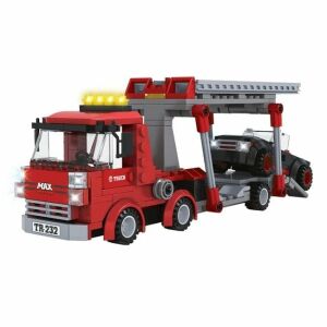 Építőkockák járművekkel és 2 figurával, 453 db