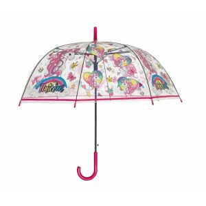 Parasol przeciwdeszczowy z manualnym drążkiem, model Unicorn, dla dzieci, 82 cm, fuksja 125424865 - Parasol dziecięcy