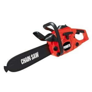 Červená a čierna hračka reťazová píla s realistickými zvukmi a pohyblivým reťazom, ideálna na hranie rolí - Remeselné práce