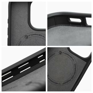 Husă de telefon FORCELL F-PROTECT Mirage pentru iPhone 15 Pro, neagră, testată la cădere militară, compatibilă cu MagSafe - Forcell Huse telefon