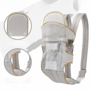 Marsupiu/rucsac BEATHABLE BABY 5306, Ergonomic, Bretele reglabile, Ventilatie plasa, Gri