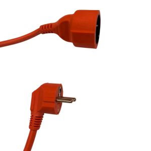 Oranžový predlžovací kábel 30 m so zástrčkou 90 stupňov - Lampy&osvetlenie