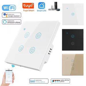 Tuya Smart Life WLAN Lichtschalter, Mehrere Optionen, App- und Sprachsteuerung - Schalter