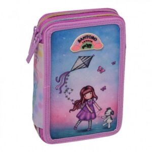 Santoro Gorjuss Don't Fly Away Stiftetui mit Zubehör, mit einem Mädchen und ihrem Hund, die einen Drachen fliegen lassen - Federmappen