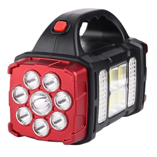 HB-1678 Multifunkciós 8 LED + 4 COB LED Lámpa akkumulátoros Napelemes munkalámpa elemlámpa, USB
