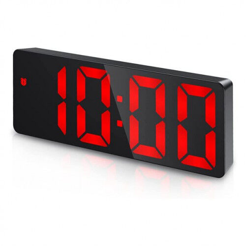 Nagy kijelzős LED fényű ébresztőóra GH0712L  Piros fénnyel