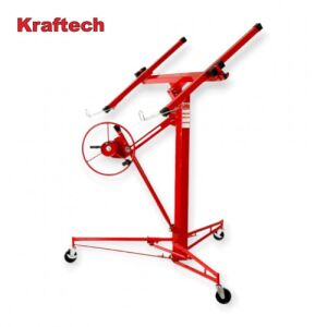 KrafTech HM6418 gipszkarton emelő, OSB lap emelő, gipszkarton felvonó fehér háttérrel - KrafTech