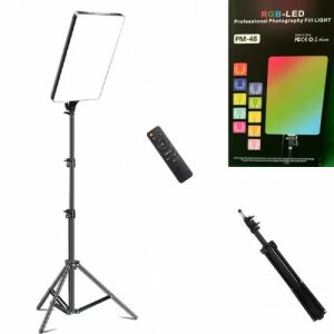 PM-48 Professzionális RGB LED stúdiófény állvánnyal és távirányítóval - LED körfény & körlámpa