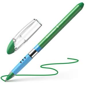 Schneider Slider Basic XB green ballpoint pen writing sample - Pen