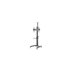 Sbox FS-446-2 TV állvány 37-70 hüvelykes képernyőkhöz, fekete, kerekekkel - Sbox