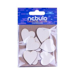 Dekor karton, mini szívek, 10 db/csomag, 8x12 cm, Nebulo 125467420 - Nebulo