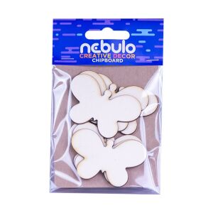 Dekor karton, pillangók, 6 db/csomag, 8x12 cm, Nebulo 125467413 - Nebulo