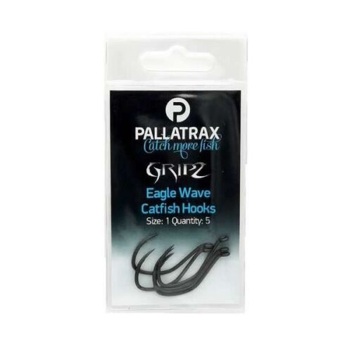 Pallatrax Gripz Eagle Wave Harcsázó Horgok, 1/0 Méret, 5 darabos csomag - Horgász horog