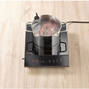 Płyta indukcyjna CASO TC 2400 ThermoControl z termometrem, gotowanie sous vide, obsmażanie mięsa i ryb, regulacja temperatury, garnek ze stali nierdzewnej, gałązka rozmarynu - Płyta grzewcza i Kuchenka