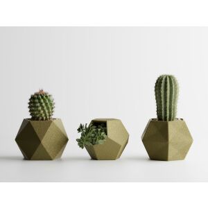 3er-Set Sani-Töpfe, Atina, 104 x 119 x 80 / 110 x 105 x 80 / 99 x 94 x 80 mm, Bronze 125472865 - Übertöpfe