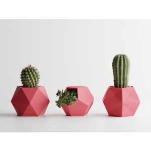 3er-Set Sani-Töpfe, Atina, 104 x 119 x 80 / 110 x 105 x 80 / 99 x 94 x 80 mm, Rosa 125472867 - Übertöpfe