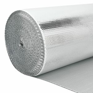 Folie reflectorizantă pentru radiator vidaXL, argintie, 0.6 x 15 m, aluminiu, economie de căldură - Inserții de șemineu