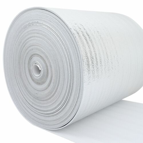 Folie reflectorizantă argintie vidaXL pentru calorifer, rolă de aluminiu 1 x 15 m pentru economisirea energiei